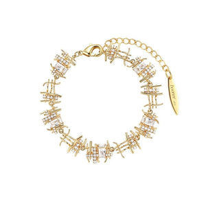 Women's Woven Zircon Bracelet Hollow - out Niche - Zambeel