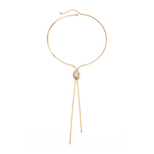 Women's Y - shaped Clavicle Chain Inlaid With Pearls - Zambeel