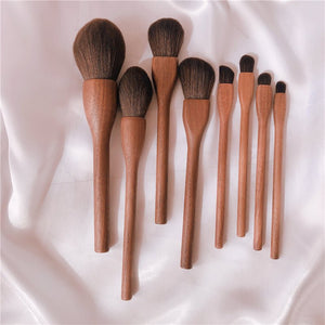 Wood Handle Makeup Brush Set Blush Brush Set Eye Eyeliner Powder Foundation Make Up Brushes Set - Zambeel