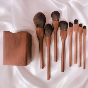 Wood Handle Makeup Brush Set Blush Brush Set Eye Eyeliner Powder Foundation Make Up Brushes Set - Zambeel