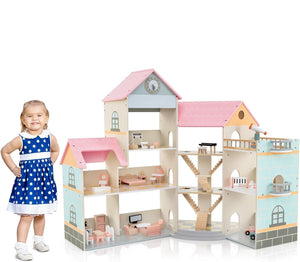 Wood & Play Corner Doll House © - Zambeel