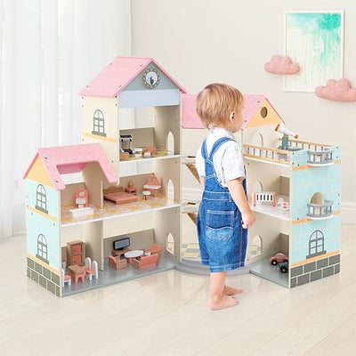 Wood & Play Corner Doll House © - Zambeel