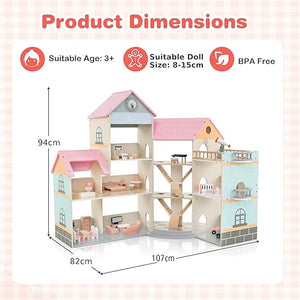 Wood & Play Corner Doll House © - Zambeel