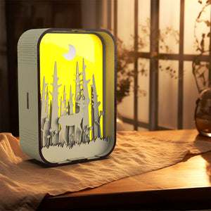 Woodcarving Light Creative Gift Minimalist Bedside Night Light Decoration Desktop Decoration Birthday Gift - Zambeel