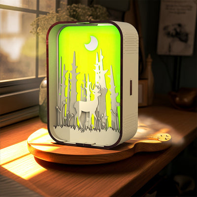 Woodcarving Light Creative Gift Minimalist Bedside Night Light Decoration Desktop Decoration Birthday Gift - Zambeel