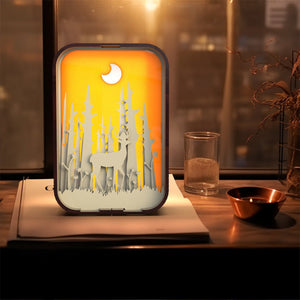 Woodcarving Light Creative Gift Minimalist Bedside Night Light Decoration Desktop Decoration Birthday Gift - Zambeel
