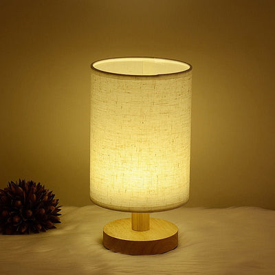 Wooden Cloth Cover Creative Children's Study Desk Lighting Table Lamp - Zambeel
