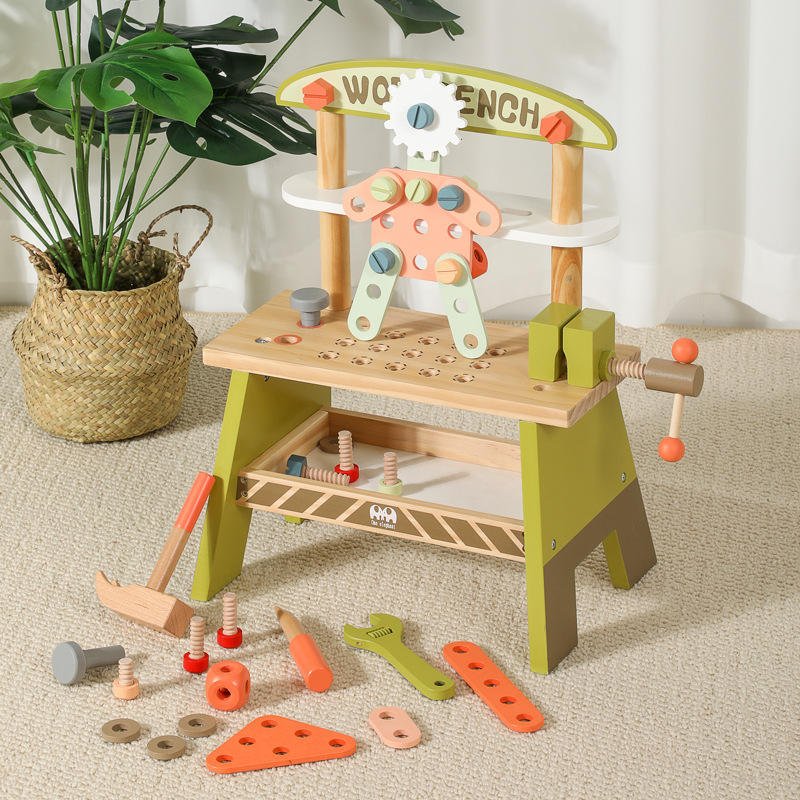 Wooden Green Tool Table © - Zambeel