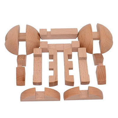 Wooden Puzzle Magic Ball Brain Teasers Intelligence Game - Zambeel