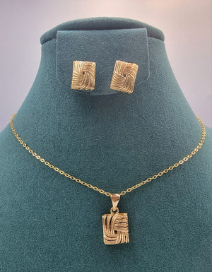 Woven Square Pendant Set - Zambeel