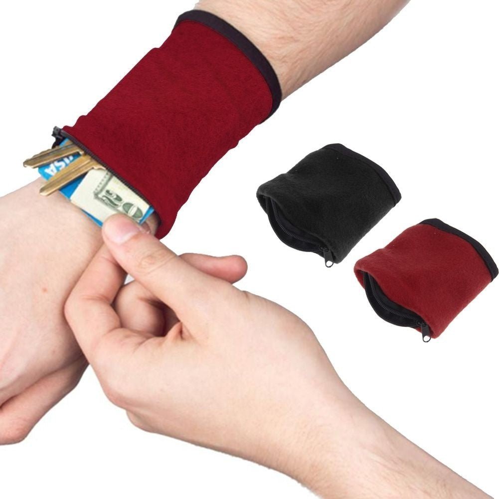 Wrist Wallet Pouch Fitness Band Wristbands Travel Cycling Sport Wallet Hiking Accessiories High Quality - Zambeel