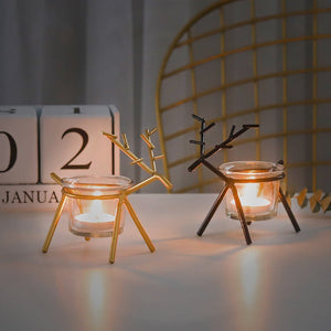 Wrought Iron Fawn Candle Holder - Zambeel