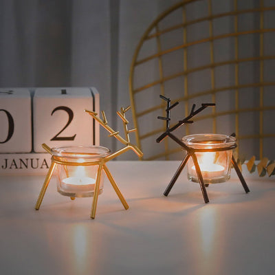 Wrought Iron Fawn Candle Holder - Zambeel