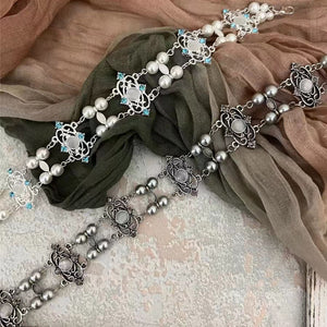 Y2k Sweet Cool Crystal Pearl Necklace Niche Light Luxury - Zambeel