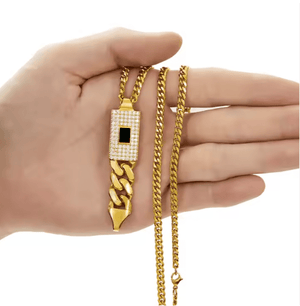 Zircon Cuban Pendant Set - Zambeel