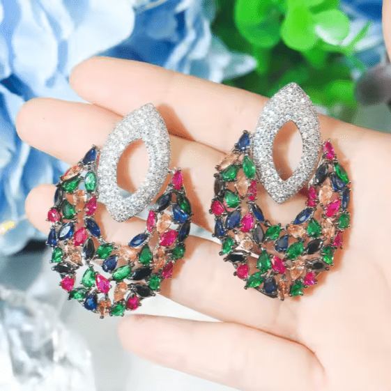 Zirconia Claw Necklace Set - Zambeel